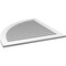 Ekena Millwork Quarter Round Top Left Surface Mount PVC Gable Vent w/ 3-1/2"W x 1"P Standard Frame, 38"W x 42"H GVPQL38X4201SF - alternate 4